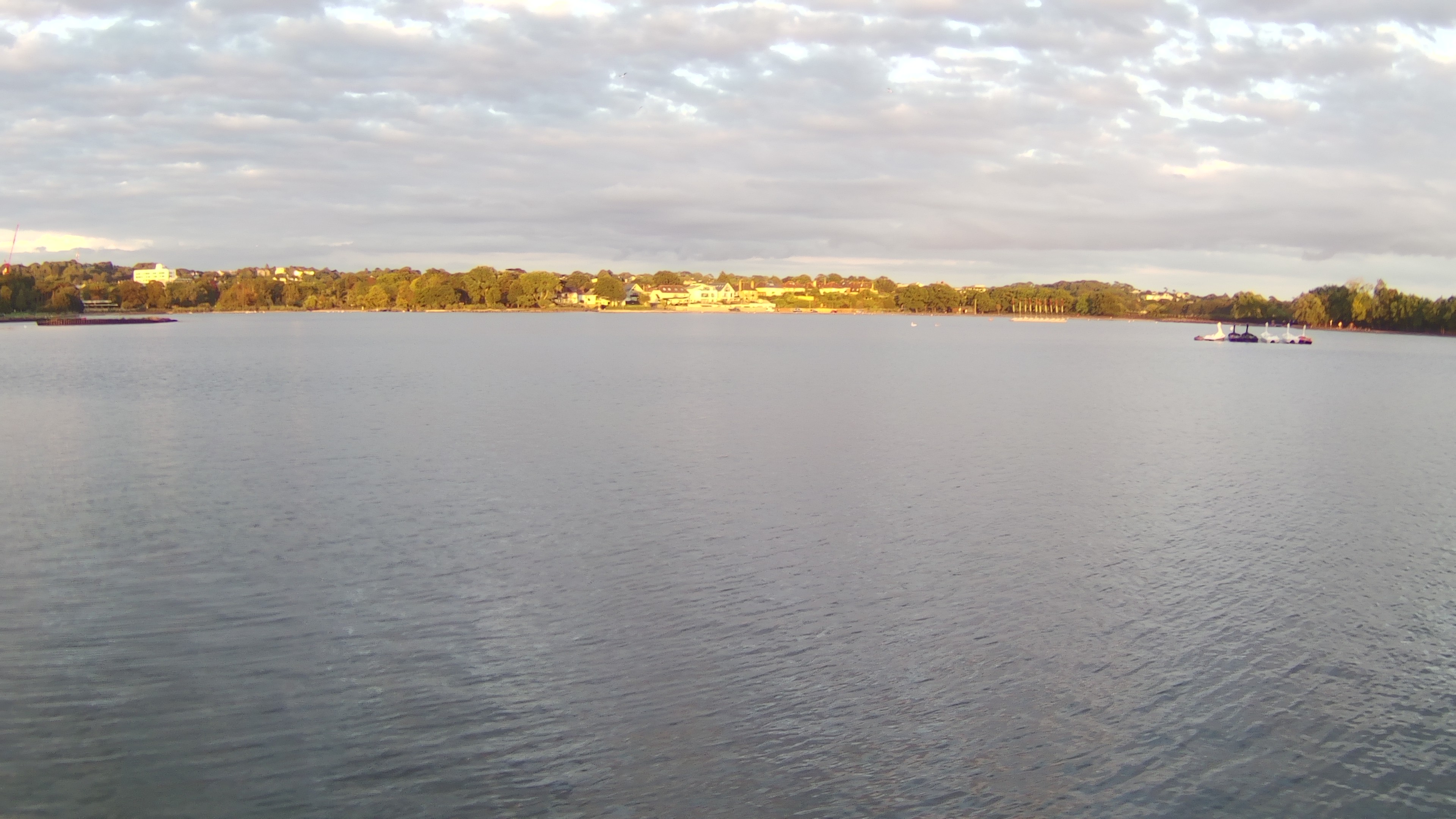 Poole Park Lagoon at Sunset